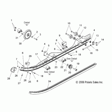 SUSPENSION, RAIL MOUNTING - S07PP6FS/FSA/FSB (49SNOWSUSPRAIL600HO)