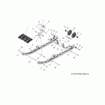 SUSPENSION, REAR and TRACK - S17CBA5 ALL OPTIONS (49SNOWSUSPRR14550121)