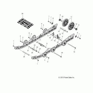SUSPENSION, REAR and TRACK - S16CE5BSL (49SNOWSUSPRR14550144)