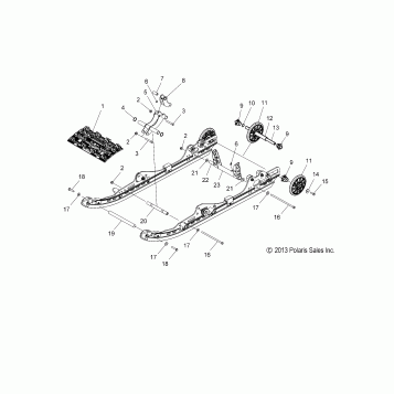 SUSPENSION, REAR and TRACK - S16CP9 ALL OPTIONS (49SNOWSUSPRR15INDYSP)