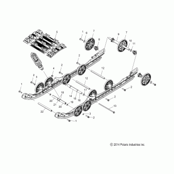SUSPENSION, REAR and TRACK - S16DS8 ALL OPTIONS (49SNOWSUSPRR15PRO137)