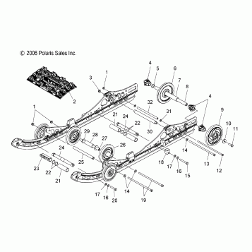 SUSPENSION, REAR (M-10)(IQ LX) - S07PD6HS/HE (49SNOWSUSPRRCLEANLX)