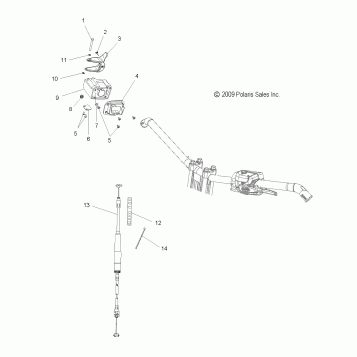 ENGINE, THROTTLE CONTROL ASM. - S11BP6/BE6 ALL OPTIONS (49SNOWTHROTTLE10PR)