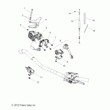 ENGINE, THROTTLE CONTROL ASM. - S16CP8 ALL OPTIONS (49SNOWTHROTTLE13PR)
