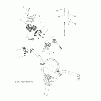 ENGINE, THROTTLE CONTROL ASM. - S16CW6 ALL OPTIONS (49SNOWTHROTTLE13RMK)