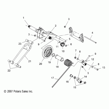 SUSPENSION, TORQUE ARM, REAR - S11PP7FSL (49SNOWTORQUEREAR086008BALL)