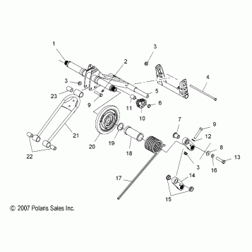 SUSPENSION, TORQUE ARM, REAR - S11PT7FSL (49SNOWTORQUEREAR08600TRG)