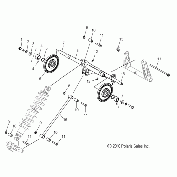 SUSPENSION, TORQUE ARM, REAR (155 Inch) - S16CM6 ALL OPTIONS (49SNOWTORQUEREAR11800PRMK)