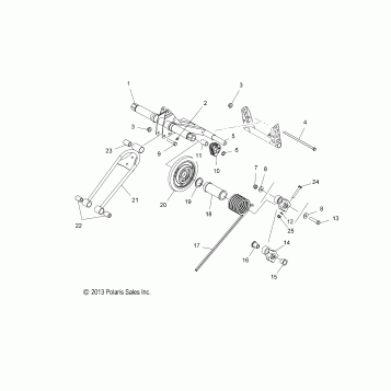 SUSPENSION, TORQUE ARM, REAR - S16CP8 ALL OPTIONS (49SNOWTORQUEREAR14INDY)