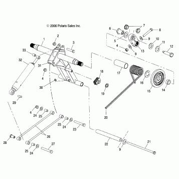 TORQUE ARM, REAR - S07ND3AS (49SNOWTORQUEREAR340LX)