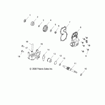 ENGINE, WATER PUMP/OIL PUMP - S07PP6FS/FSA/FSB (49SNOWWATEROILPUMP600HO)