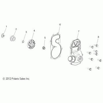 ENGINE, WATER PUMP - S16CP8 ALL OPTIONS (49SNOWWATERPUMP13INDY)