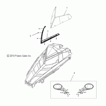 BODY, WINDSHIELD - S11BP6/BE6 ALL OPTIONS (49SNOWWINDSHLD11RUSH)