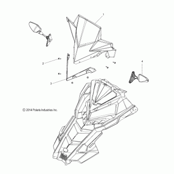 BODY, WINDSHIELD AND MIRRORS - S17DDE6PSL (49SNOWWINDSHLD15ADV)