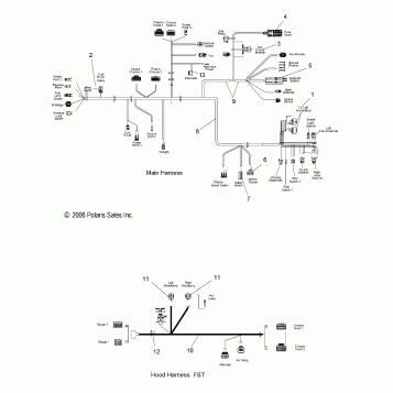 WIRE HARNESS, MAIN/HOOD - S07PY7FS/FE (49SNOWWIREHARNESSFSTSWTCH)
