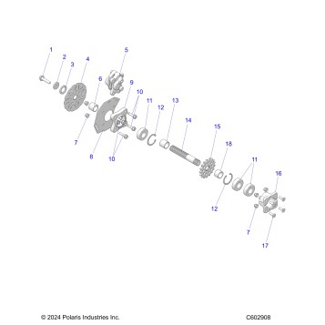 DRIVE TRAIN, JACKSHAFT AND BRAKE DISC - J25DNCX/DNFX (C602070)