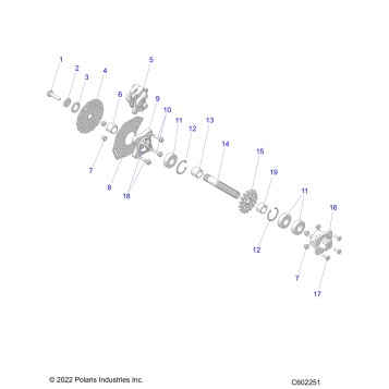 DRIVE TRAIN, JACKSHAFT AND BRAKE DISC - J23DRBX/DREX/DREGX/DRHX/DMCX/DMGX/DMGX/DMHX (C602070)