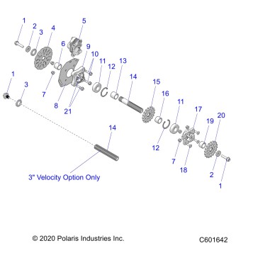DRIVE TRAIN, JACKSHAFT AND BRAKE DISC - J21UKB/UKC/UKE/USB/USC/UMC/UMG ALL OPTIONS (600655)