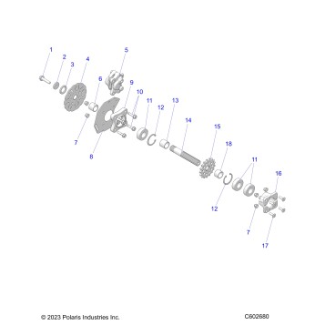 DRIVE TRAIN, JACKSHAFT AND BRAKE DISC - J24UNCX/UNFX/UNGX/UNHX (C602680)
