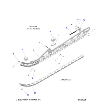 SUSPENSION, RAIL ASM. (LH,RH) - J24UNCX/UNFX/UNGX/UNHX (C602291)