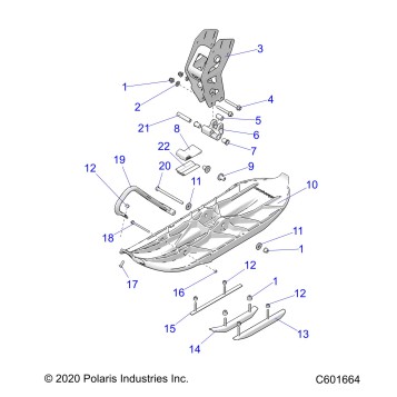 STEERING, SKI ASM. - J23DRBX/DREX/DRGX/DRHX/DMCX/DMFX/DMGX/DMHX (C601664)