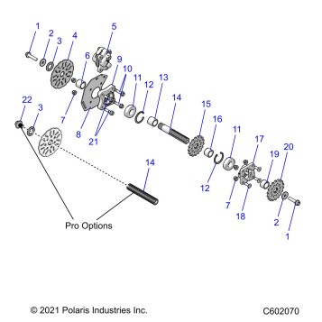 DRIVE TRAIN, JACKSHAFT AND BRAKE DISC - J22DRBX/DREX/DREGX/DRHX/DMCX/DMGX/DMGX ALL OPTIONS (C602070)