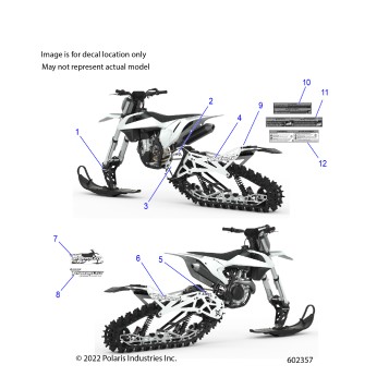 BODY, DECALS, 120 SX - J23FBLXXXA (602357)