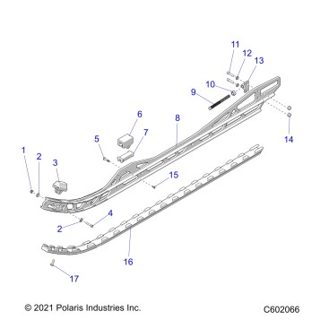 SUSPENSION, RAIL ASM. (LH,RH) 3 PRO/3 S PRO/3 PREMIUM] - J23DMCXXX/DMFXXX/DMGXXX/DMHXXX (C601573)