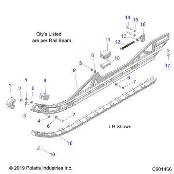 SUSPENSION, RAIL ASM. (LH,RH) - J21FBGXXXA/FBRXXXA (C601466)