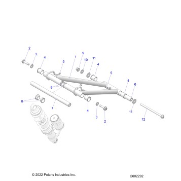 SUSPENSION, TORQUE ARM, FRONT - J23UNC/UNF/UNG/UNH (C601316)
