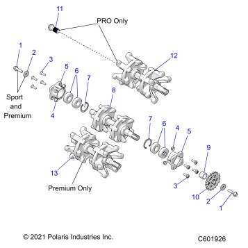 DRIVE TRAIN, DRIVESHAFT ASM. - J22UKB/UKE/UMC/UMF/UMG/UMH/USB ALL OPTIONS (C601926)