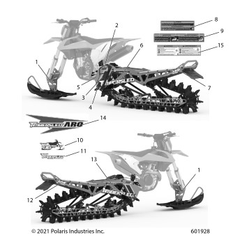 BODY, DECALS (129 3 PRO/3 S PRO BLUE OPT.) - J22UMCXXXB/UMFXXXB (601928)