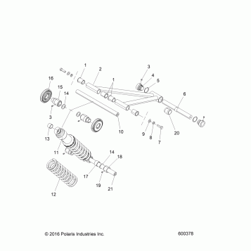 SUSPENSION, TORQUE ARM, FRONT - J17VC/VD/XC ALL OPTIONS (600378)