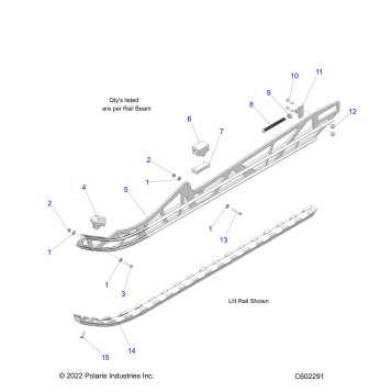 SUSPENSION, RAIL ASM. (LH,RH) - J23UNC/UNF/UNG/UNH (C602291)