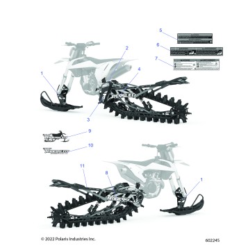 BODY, DECALS, RIOT 3 (BLACK OPT.) - J23DMC/DMF/DMG (602245)