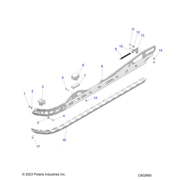 SUSPENSION, RAIL ASM. (LH,RH) - J24DNCX/DNFX/DNGX/DNHX (C602660)
