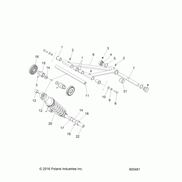 SUSPENSION, TORQUE ARM, FRONT - TIMBERSLED ST, LT, SX 120, SX 137 (600481)