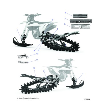 BODY, DECALS, RIOT 3 PRO, S PRO (BLACK OPT.) - J25DNCX/DNFX (602914)