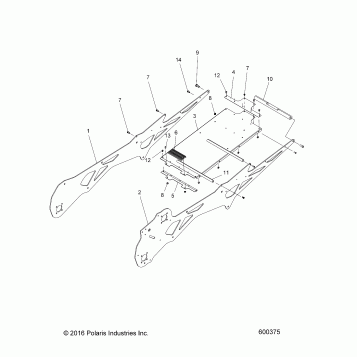 CHASSIS, TUNNEL ASM. - J17VC/VD/XC ALL OPTIONS (600375)
