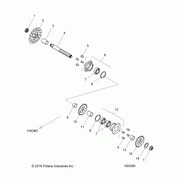 DRIVE TRAIN, JACKSHAFT AND BRAKE DISC - J19VCAXXXA (600385)