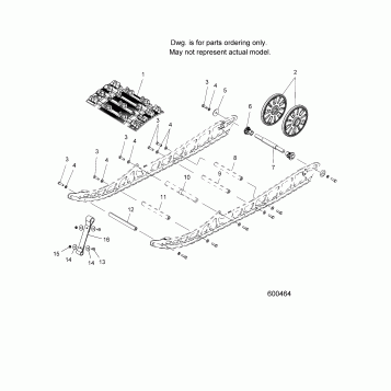 SUSPENSION, REAR ASM. - KTM 690, HUSKY 511, RH SIDE DRIVE MODELS (600464)