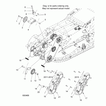 DRIVE TRAIN, CHAIN DRIVE - KTM 690, HUSKY 511, RH SIDE DRIVE MODELS (600468)