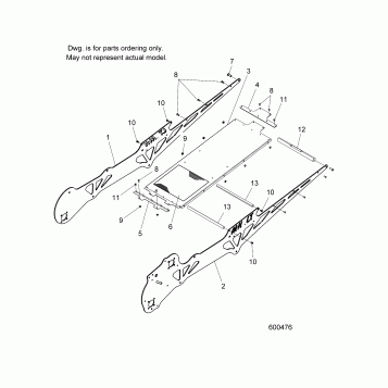 CHASSIS, TUNNEL ASM. - TIMBERSLED ST, LT, SX 120, SX 137 (600476)