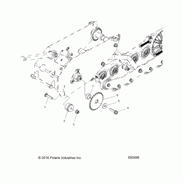 DRIVE TRAIN, SPROCKET AND TENSIONER - J17RTAXXXA (600498)