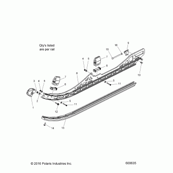 SUSPENSION, RAIL ASM. (LH,RH) - J19VCAXXXA (600635)
