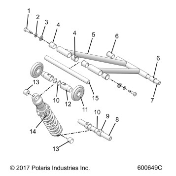 SUSPENSION, TORQUE ARM, FRONT - J19URB/URCC/USB/USC/UKC ALL OPTIONS (600649)