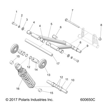 SUSPENSION, TORQUE ARM, REAR - J19URB/URC/USB/USC/UKC ALL OPTIONS (600650)