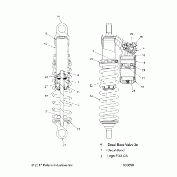 SUSPENSION, SHOCK, FRONT (QS3 LE) - J20UKB/UKC/USC/UMC/USB (600658)