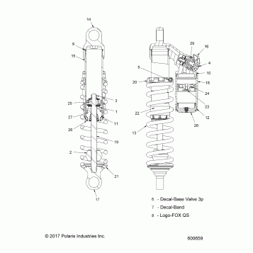 SUSPENSION, SHOCK, REAR (QS3 LE) - J20UKB/UKC/USC/UMC/USB (600659)