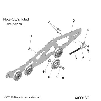 SUSPENSION, RAIL ASM. (LH,RH) - J20RTAXXXA (600916C)